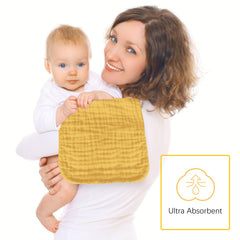 Lovely Care muslin cloths breathable cotton for sensitive baby skin