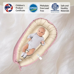 Love Mage infant lounger double-sided cover highlights versatile styling on both sides