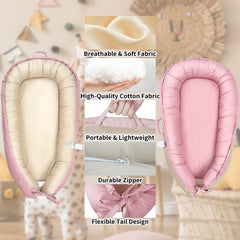 Love Mage infant lounger carrying handles ease transport during daily routines