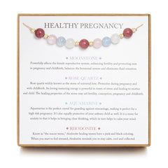 LOVEMY Healthy Pregnancy Bracelet Moonstone beads for calming energy.