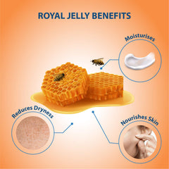 Lover's Care Goat Milk Body Wash Royal Honey & Jelly label close-up for gentle cleansing.