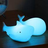 LOVERUIS Cute Whale Night Light front view with gentle glow for kids