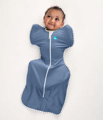 love to dream swaddle up denim arms-up design encourages self-soothing through natural movement
