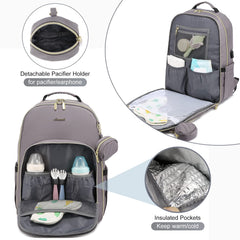 LOVEVOOK pacifier holder, removable for tidy on-the-go organization.