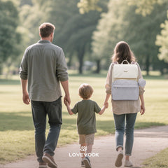 LOVEVOOK diaper bag backpack interior with 16 compartments and quick-access pocket