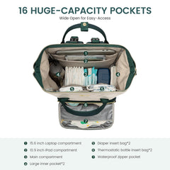 LOVEVOOK diaper bag backpack interior pockets organize bottles and essentials