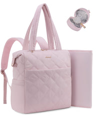 LOVEVOOK diaper bag backpack in pink offers versatile carry for busy parents.