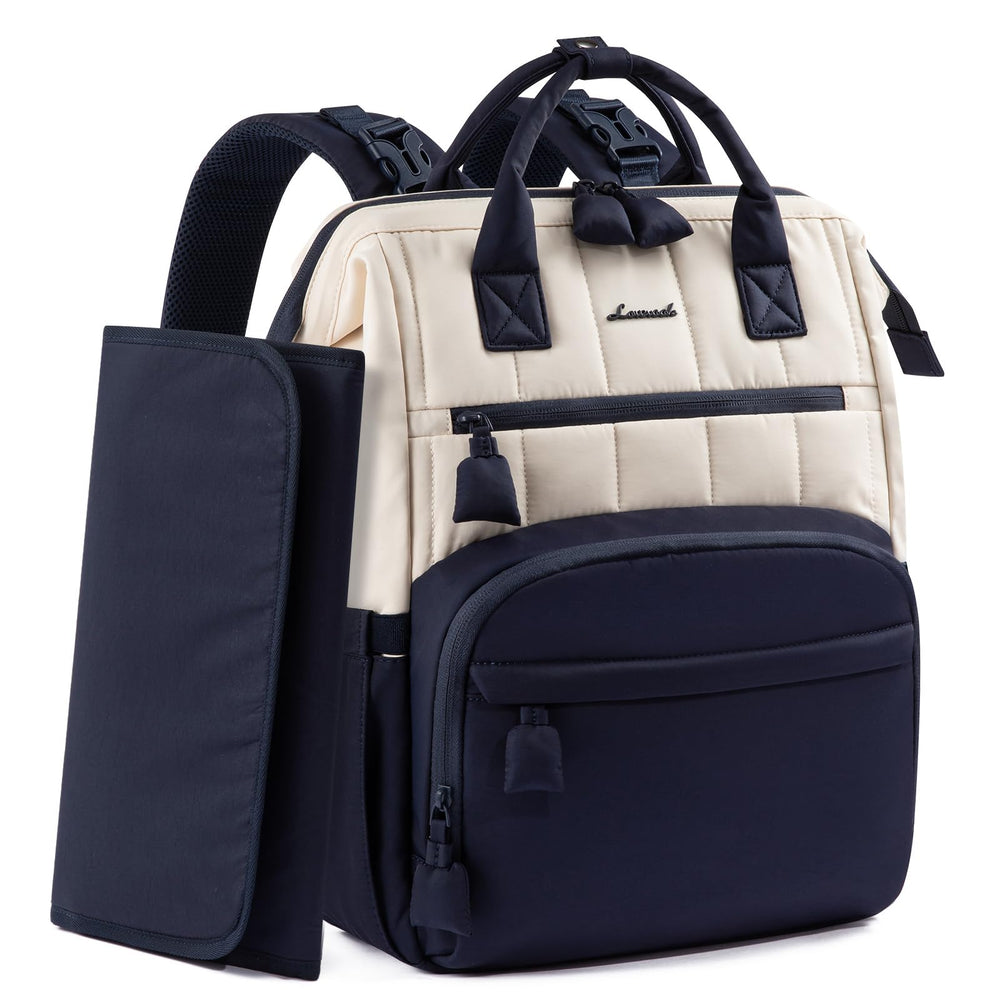 LOVEVOOK Puffer Diaper Backpack front view highlights lightweight comfort
