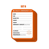 lovielf bright orange ICE sticker for quick baby information identification