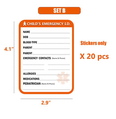 lovielf sticker clips and shell covers hang ICE label on car seats, cribs, strollers