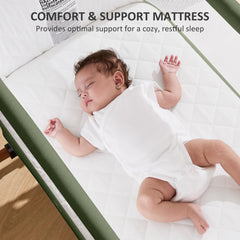 LovliTod Baby bassinet with breathable mesh panels for airflow