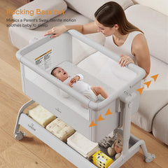 LovliTod Bassinet rocking mode with sturdy base soothing baby