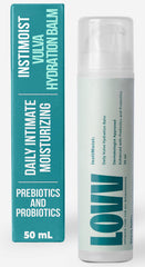 LOVV Instimoist Vulva bottle shown for daily hydration and quick absorption