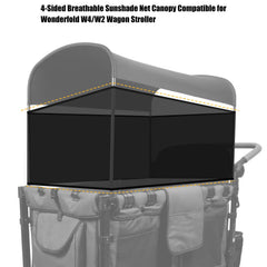 Luaatt lightweight mesh sunshade for stroller installation and storage