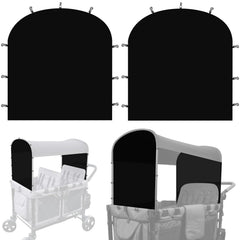 Luaatt side breathable sunshade canopy front clip installation for Wonderfold W2/W4.