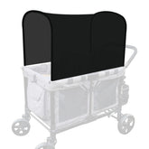 LUAATT Stretchy Canopy installed over Wonderfold W2/W4 wagons for wide shade.