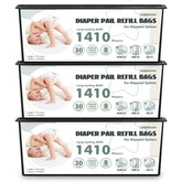 LUBERDUSH diaper pail refill compatible with Genie Easy Roll for quick setup