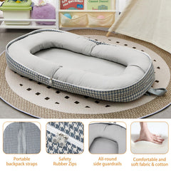 Lucakuins Baby Lounger backpack conversion demonstrates easy hands-free travel
