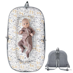 Lucakuins baby lounger with foldable memory foam mat for gentle support during rest and play.