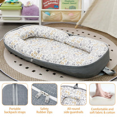 Lucakuins baby lounger designed for at-home bonding and active play with awake infants.