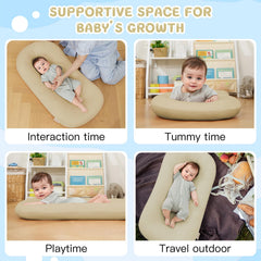 Lucakuins lounger-lengthened-space highlights extra room for infants up to two years.