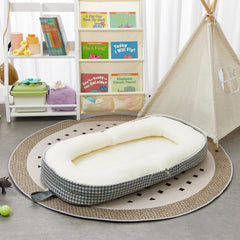 Lucakuins Baby Lounger features memory foam mat for cushioned comfort.