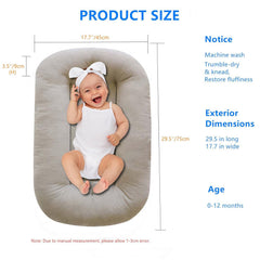 Lucakuins safety-certified lounger supports newborns with CPC, AAP, and CPSC standards.
