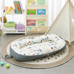 Lucakuins baby lounger used at home for safe play and bonding