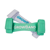 Lucid Audio HearMuffs GrowBand spa green worn by a baby for comfortable, growing-fit protection.