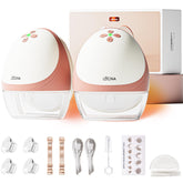 Lucina Baby heated wearable breast pump shown for on-the-go comfort with soothing warmth