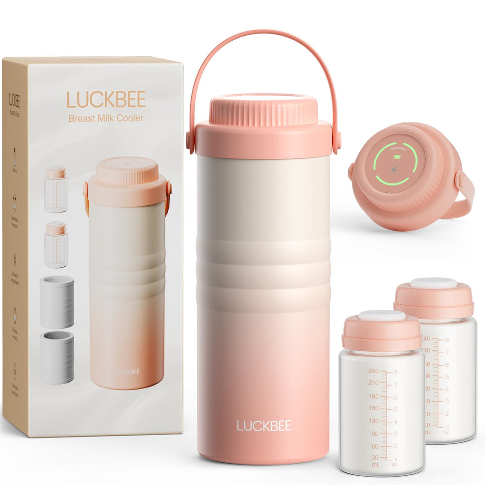 LUCKBEE 24H breast milk cooler front view for travel and on the go feeding