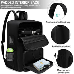 LUCKIPLUS side pockets hold bottles and small items on the go.