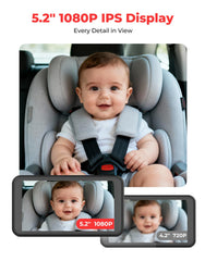 Luckview BM2A 3x zoom view captures tiny yawns and smiles while driving