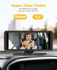 LUCKVIEW BM5 PRO wide-angle dual cameras cover both rear seats.