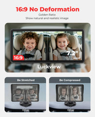LUCKVIEW BM5PRO 7.2-inch HD display keeps baby in view while driving.