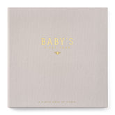 Lucy Darling Honey Bee memory book cover with linen texture and gold foil for a durable keepsake.