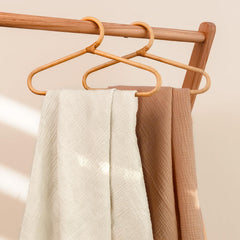 Lulu Moon machine-washable-crib-sheets are easy to care for between spills and messes.