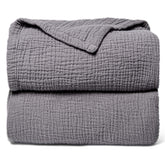 Lulu Moon muslin blanket gray 47x47 offers soft, breathable coverage for baby.