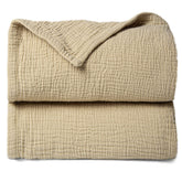 Lulu Moon muslin blanket fabric detail, breathable cotton gauze for delicate skin