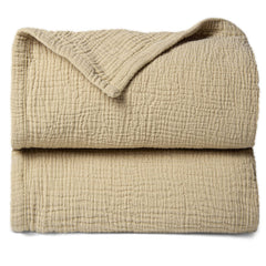 Lulu Moon muslin blanket fabric detail, breathable cotton gauze for delicate skin