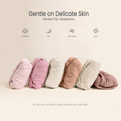 Lulu Moon Muslin Crib Sheets with snug 360° elastic for secure fit