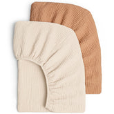 Lulu Moon soft muslin crib sheets show a gentle, breathable fabric for baby comfort.