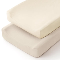 Lulumoon muslin changing pad cover, breathable and gentle on delicate baby skin