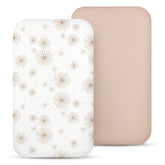 Lulumoon muslin bassinet sheet in soft cotton for gentle newborn comfort and breathability