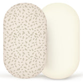 Lulumoon muslin bassinet sheets closeup show soft texture for baby's skin.