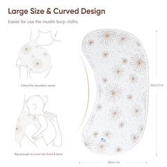 Lulumoon burp cloth with terry back for maximum absorbency