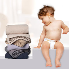 Lulumoon four-layer cotton muslin blanket for travel and stroller outings
