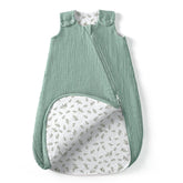 Lulumoon Sleep Sack Muslin double-layer fabric for all-season baby comfort.