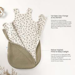 Lulumoon Sleep Sack shoulder snaps for quick, fuss-free dressing