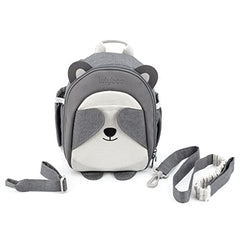 Lulyboo Panda backpack leash front view for secure toddler walking.